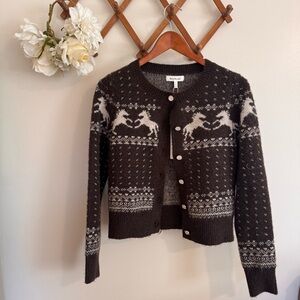 Heartloom // esti cardigan in coco horse style button up cardigan nwt size small
